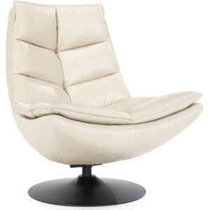 Eleonora Fauteuil Sven Beige Boho Leer - Metaal/Leer