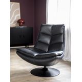 Fauteuil Sven - zwart boho leder