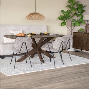 Eleonora Eettafel Nikki 280x100cm Bruin - Mangohout