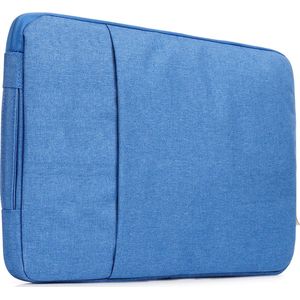 Mobigear Laptophoes geschikt voor Laptop | Mobigear Denim Zipper Sleeve 11 inch Laptop hoes - Blauw