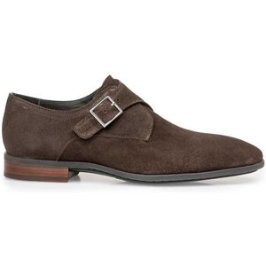 Floris van Bommel nette schoen donkerbruin effen suede