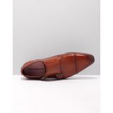Floris van Bommel - Nette Schoenen - Kaneel Bruin - Effen Leer - Met Gesp
