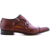 Floris van Bommel - Nette Schoenen - Kaneel Bruin - Effen Leer - Met Gesp