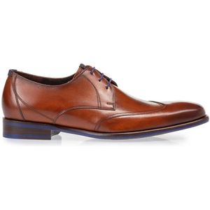 Floris van Bommel - 18133 - Heren Veterschoen - Dark Cognac - Leer
