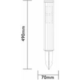 Luxform - Hybrid Intelligent Solar Tuinlamp - Grijs - Aluminium - 20 Lumen