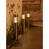 Tuinlamp Luxform Solar Hybrid Intelligent Arizona Stainless Steel 100 Lumen