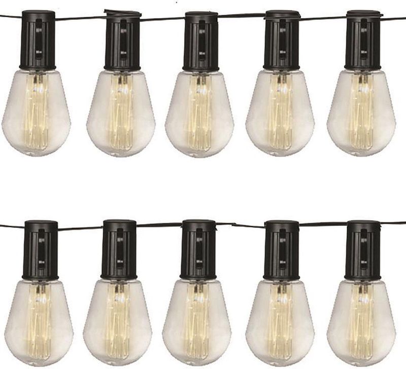 Luxform - Solar Lichtsnoer met 10 lampjes - Alicante - feestverlichting - werkend op zonne-energie