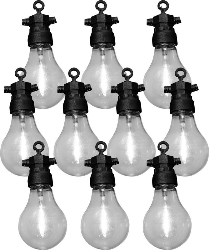 Luxform - Lichtsnoer Tahiti - met 10 warm witte LED lampjes - koppelbaar - geschikt voor buiten