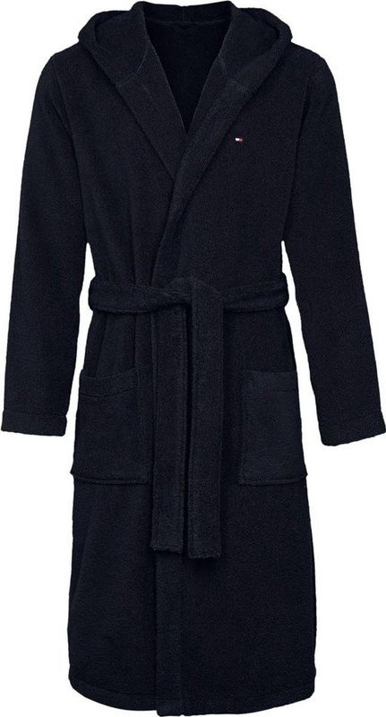 Tommy Hilfiger - 2S87905573 - Badjas - Marineblauw - Katoen - Met Capuchon