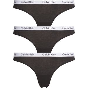 Calvin Klein - Carousel - String - Zwart - Katoen-Elastaanmix
