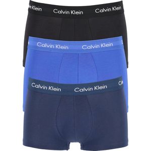 Calvin Klein 3 pack Low Rise Trunk Boxershorts Zwart / Blauw