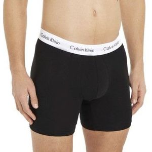 Calvin Klein Cotton Stretch boxer brief (3-pack), heren boxers extra lang, zwart, wit en grijs