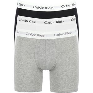 Calvin Klein - 3-Pack Boxershorts - Zwart - Katoen - Lange Pijpjes