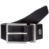 Calvin Klein Adj casual herenriem. 3,5 cm lederen riem, zwart.