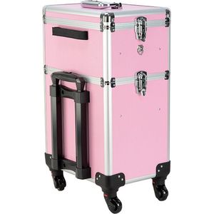 Trolleykoffer - Roze - Aluminium - Multifunctionele Opbergoplossing