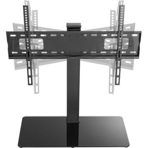 TV standaard - tv statief - tv voet - tafelmodel - draaibaar - hoogte verstelbaar 67 cm tot 79 cm