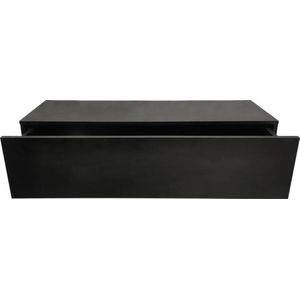 Zwevend halkastje - hangende dressoir kast - nachtkastje met lade - 100 cm breed - zwart