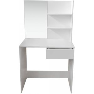 Kaptafel make-up visagie tafel - toilettafel - met spiegel - wit