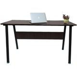 Computertafel  bureau Stoer - industrieel vintage - 130 cm breed - zwart metaal bruin hout