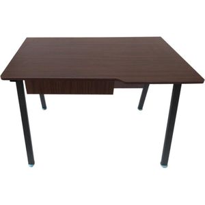 Bureau computer tafel Stoer  - industrieel vintage - zwart metaal bruin hout
