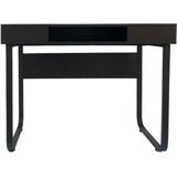 Bureau - Computer Tafel - Zwart - Metaal en Hout - 110 cm Breed