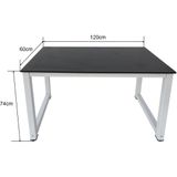 Bureau - Wit - Metalen Frame - Hout - 120 cm x 60 cm