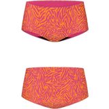 Moodies - Menstruatie Zwemkleding - Boxer Zwembroekje - Print Oranje - Gemiddeld Kruisje