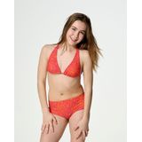 Moodies - Menstruatie Zwemkleding - Boxer Zwembroekje - Print Oranje - Gemiddeld Kruisje