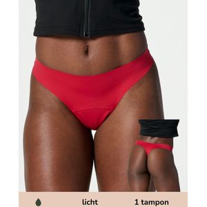 Moodies - Lasercut String - Rood - Menstruatie Ondergoed