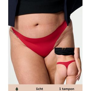 Moodies - Lasercut String - Rood - Menstruatie Ondergoed - Licht Kruisje