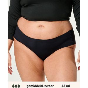 Moodies - Hiphugger - Menstruatie Ondergoed - Zwart - Gemiddeld/Zwaar Kruisje