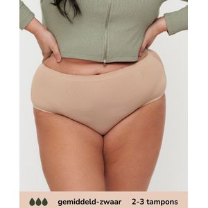 Moodies Undies Naadloze High Waist Menstruatieslip Medium/Heavy Beige