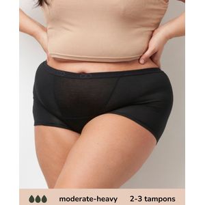 Moodies Undies boyshort menstruatieslip Medium/Heavy zwart