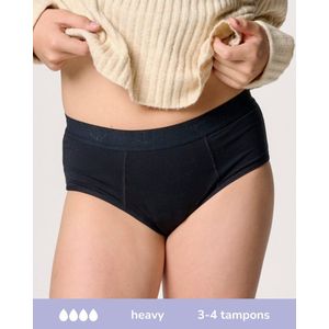 Moodies - Hipster - Zwart - Menstruatie Ondergoed - Zwaar Kruisje