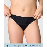 Moodies - Menstruatie Zwemkleding - Bikinibroekje - Zwart - Gemiddeld Kruisje