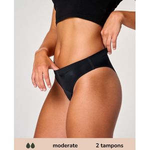 Moodies Undies Brazilian Menstruatieslip Medium Zwart