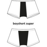 Boyshort - Zwart - 95% Viscose Bamboo - Geschikt Voor Hevige Menstruatie