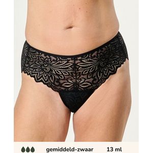 Moodies - Incontinentie Ondergoed - Hipster Lace - Zwart - Katoen