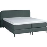 Mörgenn Bouclé Boxspring Antraciet 140x200