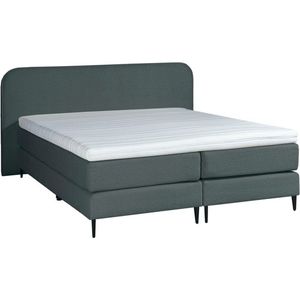 Mörgenn Bouclé Boxspring Antraciet 160x200