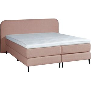 Mörgenn Bouclé Boxspring Oud Roze 160x210