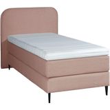 Mörgenn Bouclé Eenpersoons Boxspring Oud Roze 90x200