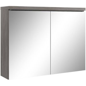 Badplaats Badkamerkast Paso 80 x 20 x 60 cm - Grijs Eiken - Spiegelkast Badkamer