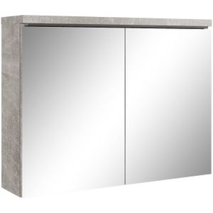 Badplaats Spiegelkast Paso 80 cm x 20 cm x 60 cm - Beton grijs