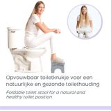 Squat-n Go toiletkrukje Inklapbaar Zwart  - juiste houding op toilet