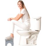 Squat-n Go toiletkrukje Inklapbaar Grijs  - juiste houding op toilet
