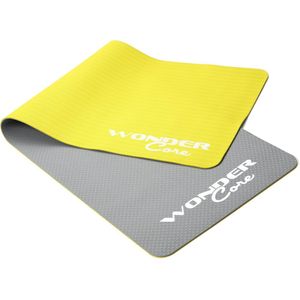 Wonder Core Yogamat Fitness Sport Gymnastiek Pilates Mat antislip 6 mm dik - groen / Content