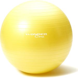 Wonder Core, Fitnessball, Yoga Bal, 65 cm, incl. Pomp, Groen - geel / Content