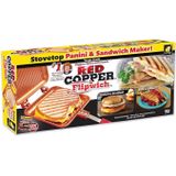 Bulbhead Red Copper Flipwich Pan Tosti-pan Tosti-ijzer - Sandwichmaker