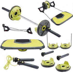 Wonder Core Genius - 10 in 1 Allround Trainingssysteem voor thuis - Full Body Fitnessapparaat - Suspension Trainers - Ab Roller Taille Twister Handknijper Weerstandsband Balance Bord Krachttraining